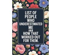 List Of People Who Underestimated Me And How That Worked Out For Them: lined notebook