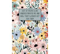 List of People Who Underestimated Me And How That Worked Out For Them Notebook: Funny Blank Lined Journal For Women or Coworkers; 6x9"