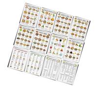 Lista de alimentos para diabetes, tabla de alimentos para diabetes, planificador de comidas para diabéticos, listas de guía nutricional, listas de guía de nutrición, 8 x 10 pulgadas, plan de comidas