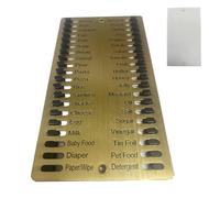 Lista de compras de metal Vibhgtf - Bloc de notas para una organización óptima - Lista de compras reutilizable | Organización, economía, viajes