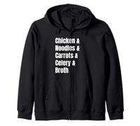 Lista de Ingredientes de Sopa de Fideos con Pollo Receta Divertida Sudadera con Capucha