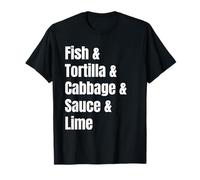 Lista de Ingredientes de Tacos de Pescado Receta Divertida Camiseta