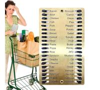 Lista de la compra de metal reutilizable | Bloc de lista de la compra para más orden - Mantente organizado, mantén una mentalidad económica, lista de la compra para eficientemente