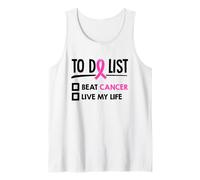 Lista de Qué Hacer Batir Cáncer Vive My Life Quimioterapia Cáncer Camiseta sin Mangas