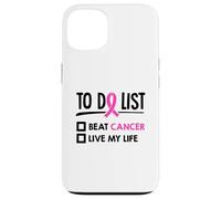 Lista de Qué Hacer Batir Cáncer Vive My Life Quimioterapia Cáncer Carcasa para iPhone 13
