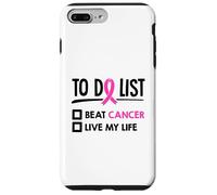 Lista de Qué Hacer Batir Cáncer Vive My Life Quimioterapia Cáncer Carcasa para iPhone 7 Plus/8 Plus