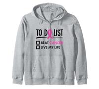 Lista de Qué Hacer Batir Cáncer Vive My Life Quimioterapia Cáncer Sudadera con Capucha