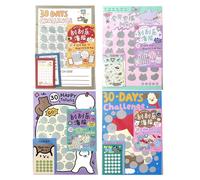 Lista de rascar del cubo para hacer, cartel rascar del desafío de la felicidad, Cartel de rascar 4X Cosas para hacer 30 días, Lista de verificación de buenos hábitos para él o ella Hombres Mujeres