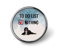 Lista de tareas pendientes Nada Berner Sennenhund Paquete de pines de perro Regalo para dueño de perro Pin de solapa Botones de jeans Pins de botón de cachorro de animal Insignias divertidas de ani