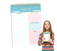 Lista de tareas, programador de lista de tareas | Programador de gestión del tiempo diario de tamaño A5 - Bloc de notas del organizador de lista de verificación de tareas para el trabajo, libro de p