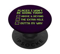 Lista de verificación de píxeles de Lugares a los Que no iré Hoy PopSockets PopGrip Adhesivo