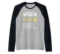 Lista de verificación de Soporte técnico de Before You Bother Me Divertida Camiseta Manga Raglan