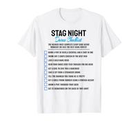 Lista de verificación del desafío de Grupo Stag Do Dares Camiseta gráfica económica, Hombre, Blanco, L