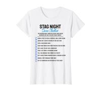 Lista de verificación del desafío de Grupo Stag Do Dares Camiseta gráfica económica, Mujer, Blanco, L