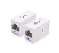 [Listado UL] Cable Matters Paquete de 2 acopladores Ethernet (acoplador RJ45, acoplador Cat6, adaptador extensor Ethernet) en blanco