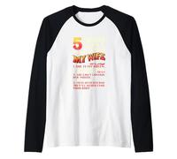 Listando 5 Cosas Que Debe Saber sobre mi Esposa Esposo Camiseta Manga Raglan