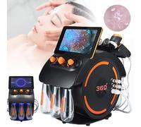 LISTaRSw 6-in-1 Deep Cleansing Facial Machine W/ 6 Working Head, Hydrodermabrasion Beauty Machine, Removes Blackheads and Smoothes Fine Lines, Leaving Skin Delicate and Smooth Black