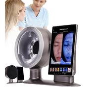 LISTaRSw Analizador Facial De 15,6 Pulgadas | Detector De Piel Inteligente con IA | 10 Espectros | con Parasol | 18 Elementos De Prueba | 5 Predicciones De Síntomas Cutáneos Silver