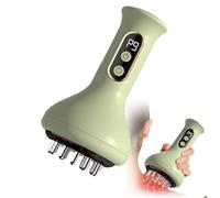 LISTaRSw Cellulite Massager - 9 Levels of Suction + 9 Levels of Red & Blue Light Heat Compress, Handheld Hot Compress Meridian Cupping Scraping Instrument, For Legs, Abdomen, Back, Arms Green