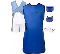 LISTaRSw Delantal De Plomo para Rayos X De 0,35 Mm PB/0,5 Mm PB, Protector De Rayos X, Delantal De Plomo + Gorro De Plomo + Collar Protector De Tiroides + Gafas De Plomo 0.5mmpb