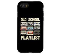 Listas de reproducción de la vieja escuela Funny Reto Vintage Cassette Carcasa para iPhone SE (2020) / 7 / 8