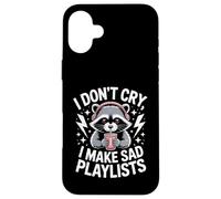 Listas de reproducción divertidas No lloro hago tristes Carcasa para iPhone 16 Plus