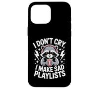 Listas de reproducción divertidas No lloro hago tristes Carcasa para iPhone 16 Pro Max