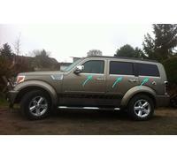Listas de ventana cromadas válidas para DODGE NITRO | 2006-2011 Cubierta cromada para marcos de ventana Molduras ventana cromo