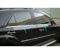 Listas de ventana cromadas válidas para MERCEDES Clase M | W164 | 2005-2011 (ML W164) Cubierta cromada para marcos de ventana Molduras ventana cromo