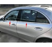 Listas de ventana cromadas válidas para MERCEDES W211 Clase E | 2002-2009 Cubierta cromada para marcos de ventana Molduras ventana cromo