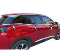 Listas de ventana cromadas válidas para Peugeot 3008 II desde 2016 Cubierta cromada para marcos de ventana Molduras ventana cromo