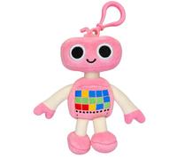 Listener Kids Pink Jett the Robot - Mini peluche con clip para mochila y dije para bolsa. Regalo para niños pequeños y niños a partir de 3 años