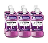 Listerine Collutorio, Total Care Menta Pura, 6 beneficios en 1, 6 x 600 ml