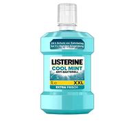 LISTERINE Cool Mint (1 litro), enjuague bucal antibacteriano con aceites esenciales y sabor a menta intenso.
