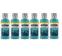 Listerine Cool Mint enjuague bucal antiséptico para el mal aliento, tamaño de viaje 3.2 oz paquete de 6