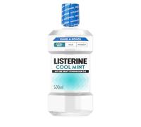 Listerine Cool Mint Extra Mild - Enjuague bucal antibacteriano con aceites esenciales, sabor extra suave con menta y sin alcohol, complemento óptimo para el cuidado bucal diario, 6 x 500 ml