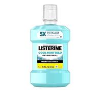 LISTERINE Cool Mint Mild - Enjuague bucal antibacteriano sin alcohol con sabor suave, 1000 ml, para una sensación de frescor duradera, enjuague bucal