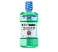 Listerine Cuidado Total Dientes y Encías Enjuague Bucal Sin Alcohol, 500 ml | Colutorio sin alcohol, Reduce la placa y protege las encías, 10 beneficios en 1 para una boca más sana, Sabor Menta Suave