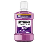 Listerine Cuidado Total Enjuague Bucal con Flúor Menta Intensa, 1 L | Colutorio encías, Protege contra la caries y reduce la placa, Beneficios 10 en 1 para una boca más sana, Para uso diario