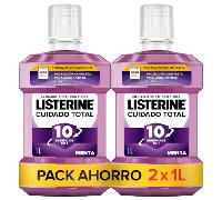 Listerine Enjuague bucal Cuidado Total Menta 6 en 1 con flúor 2 x 1 L