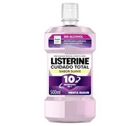 Listerine Cuidado Total Sabor Suave (1 x 500 ml), enjuague bucal 0% alcohol formato ahorro, colutorio bucal con 6 beneficios en 1, elixir bucal para una limpieza bucal completa