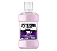 Listerine Cuidado Total Sabor Suave 80 ml, enjuague bucal sin alcohol, colutorio encías con 10 beneficios en 1, enjuague bucal para 12 horas de protección