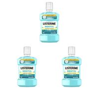 Listerine Enjuague Bucal Mentol Sabor Suave, 1000 ml (Paquete de 3)
