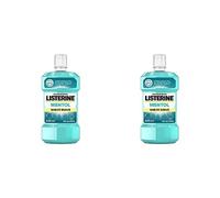 Listerine Enjuague Bucal, Mentol Sabor Suave, Sin Alcohol, Para uso Diario, Aliento Fresco Duradero, 500ml (Paquete de 2)