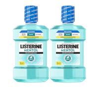 Listerine Mentol Enjuague Bucal Sin Alcohol Menta Suave, Pack de 2 x 1 L | Colutorio sin alcohol, Para un aliento fresco duradero, Protección completa para tu salud oral diaria, Para uso diario