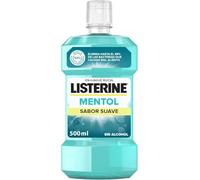 Listerine Mentol Sabor Suave (1 x 500 ml), enjuague bucal con flúor, colutorio encías con 24 horas de protección, enjuague bucal sin alcohol para un aliento fresco duradero