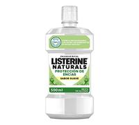 Listerine Naturals (1 x 500 ml), enjuague bucal sin alcohol sabor menta, enjuague bucal que protege las encías, colutorio encías 0% alcohol con ingredientes naturales