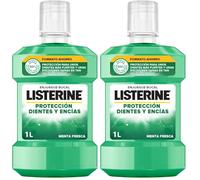 Listerine Protección Dientes y Encías (1 x 1L), enjuague bucal con flúor, colutorio bucal con 24 horas de protección, elixir bucal para un aliento fresco duradero (Paquete de 2)