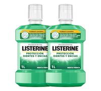 Listerine Protección Dientes y Encías Enjuague Bucal, Con Flúor, 1 L, 2 uds