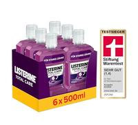LISTERINE Total Care - Protector dental (6 x 500 ml, enjuague bucal protector contra caries con acción 6 en 1, enjuague bucal antibacteriano que protege contra problemas de encías, hasta 24 horas de